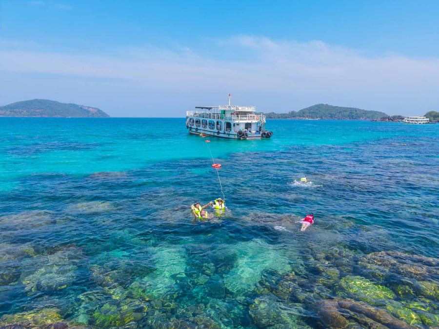 Bãi Sao - Cáp treo Hòn Thơm - Tour 3 đảo - Hòn Bườm - Hòn Gầm Ghì - Hòn Mây Rút Trong